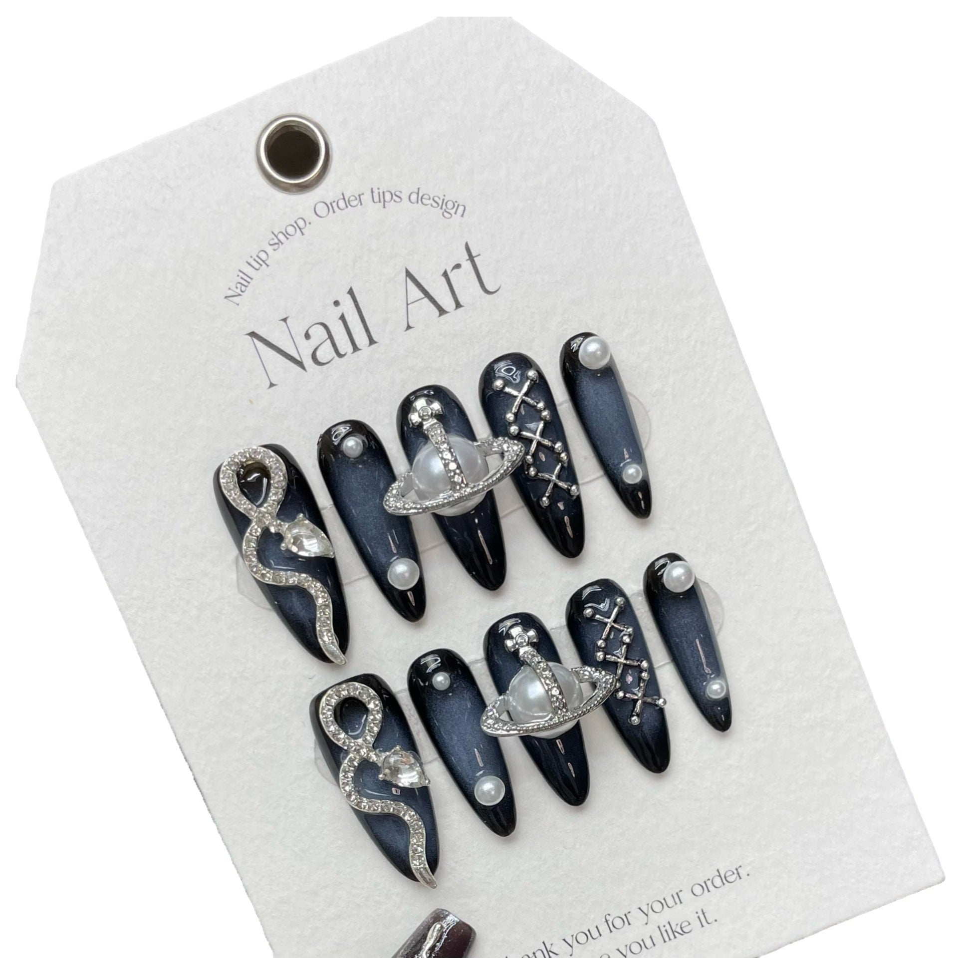 Wholesale Snake Metal Hottie Long Wear Nail Art Patches Cyberpunk